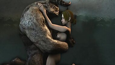 Bitch facialized hardcore by 1 monster dicks