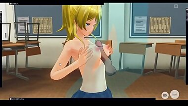 [CM3D2] - Love Live hentai, Eli Ayase helps you cum