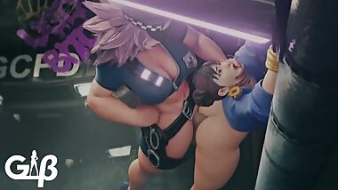 Poison frisking Chun-Li (Animation W/Sound)
