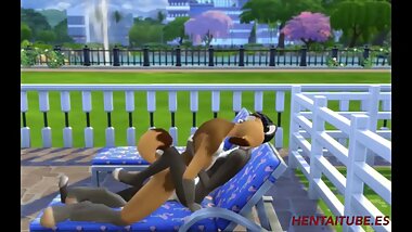 Furry Yiff Hentai - Tom x Bet - Dog and Cat in the Pool