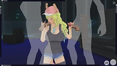 [CM3D2] DRAGON MAID HENTAI - LUCOA GANGBANGED