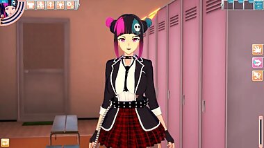 BUSTY EMO SCHOOL GIRL CANT WAIT TO SHOW YOU HER TONGUE PIERCING - KOIKATU