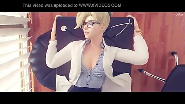 Hot Overwatch Hentai 3D - Fucking Mercy at the office (w/sound)