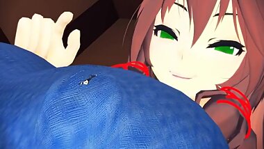 [3D MMD Shrink] Mina Shrinks Girl On Nipple by Koirvon