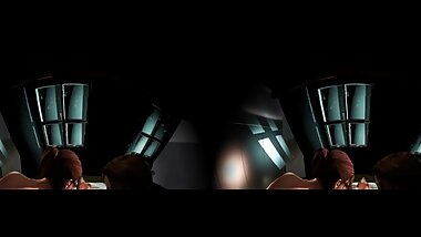 Blowjob from Claire Redfield and Jill Valentine in 3D VR