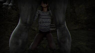 SFM 3D animation Nancy Wheeler from Stranger Things blowjob