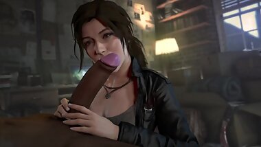 TOMB RAIDER - LARA CROFT SEX SUCKING COCK HENTAI HMV