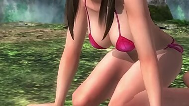 Dead or alive 5 Hitomi in tight micro bikini thong ass exposure doggystyle!