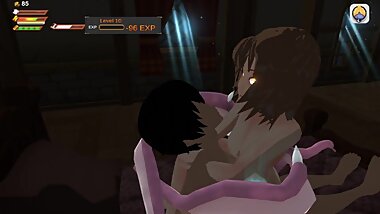 3D Game "Femdom University" Succubus takes Life-energy