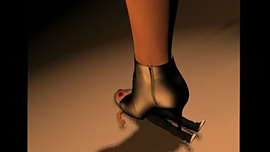 Black Heels Black Result (Giantess Trample)