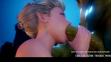 GREEN ORC FUCKS BUSTY HUMAN SLUT,WORLD OF WARCRAFT