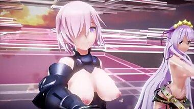 [MMD] R-18 Mash bb pele Kiss Me