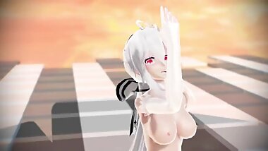 MMD Haku2 - KISS ME ????
