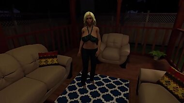 3D Big Tit Blonde Slut Takes Dick Outside