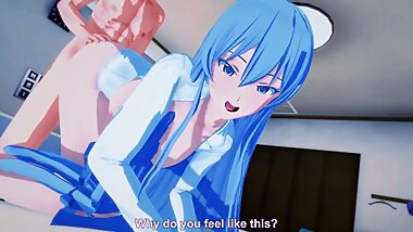 Akame ga Kill: Esdeath Seduces Tatsumi (3D Hentai)