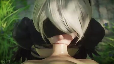 3D Hentai] Nier Automata - 2B Blowjob